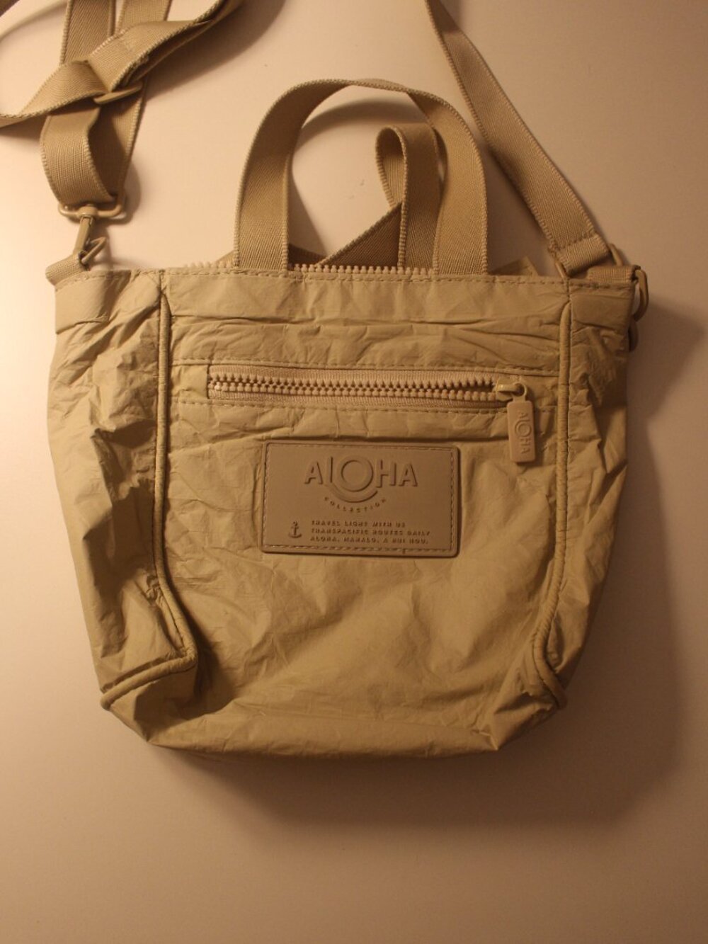 ALOHA Collection Tan Mini Tote Crossbody Bag